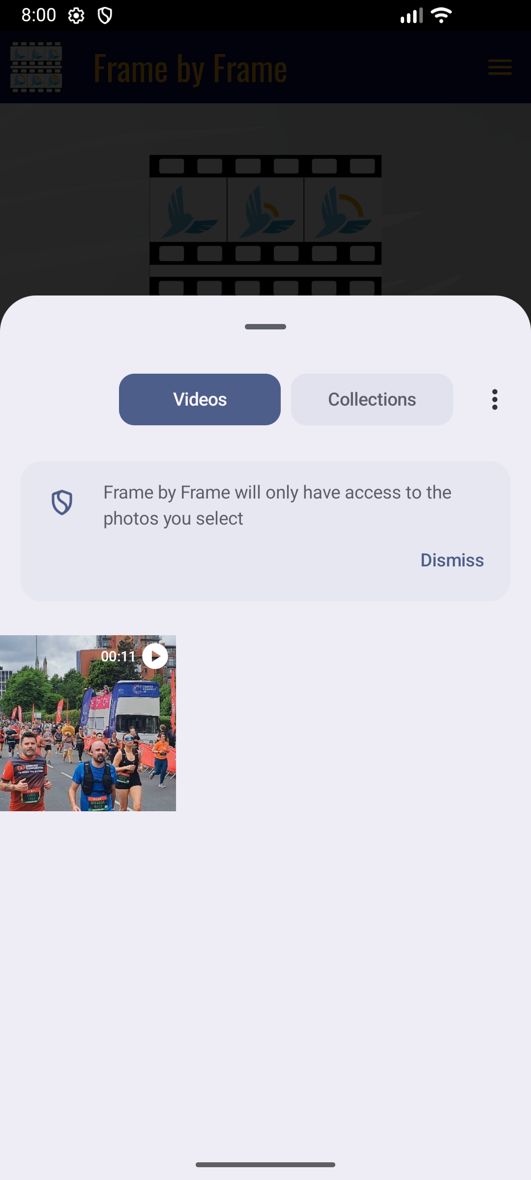 Frame by Frame — Range picker