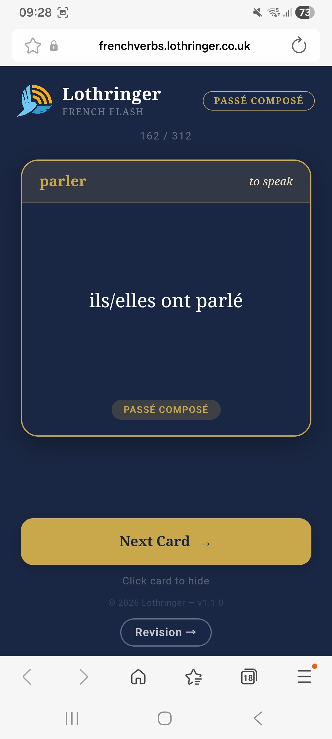 French Verbs — Feedback