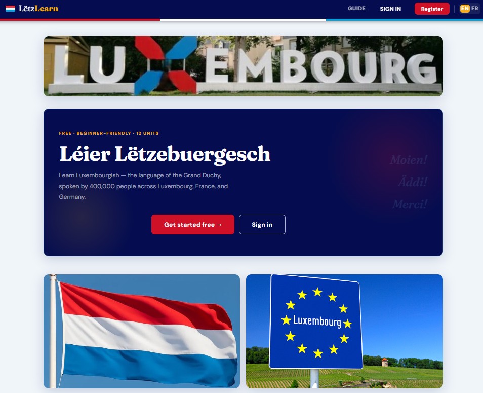 LëtzLearn — Dashboard